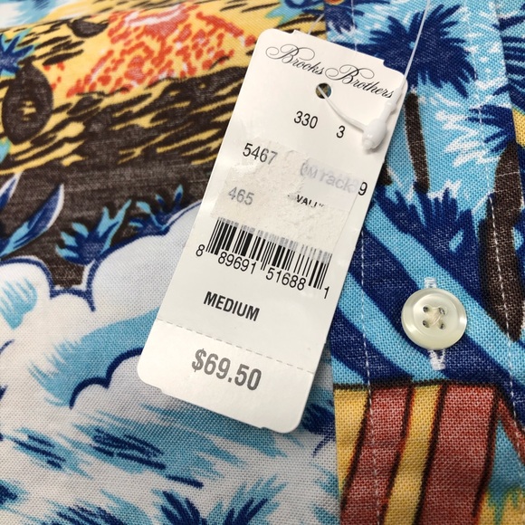 Brooks Brothers Regent Hawaiian Button Down Shirt - Picture 4 of 5